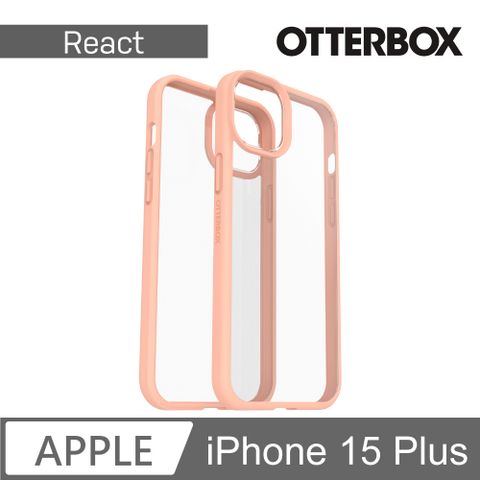 OTTERBOX iPhone 15 Plus 6.7吋 React 輕透防摔殼 (橙透)