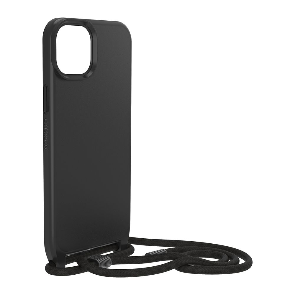 OTTERBOX   iPhone 15 Plus 6.7吋 ReactNecklace 簡約掛繩輕透防摔殼(黑)