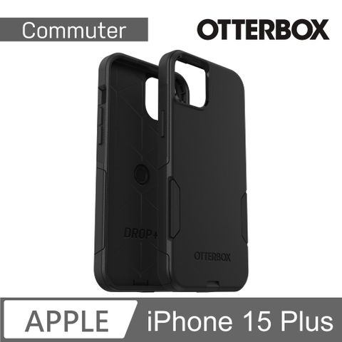 【OtterBox】iPhone 15 Plus 6.7吋 Commuter 通勤者系列保護殼(黑)