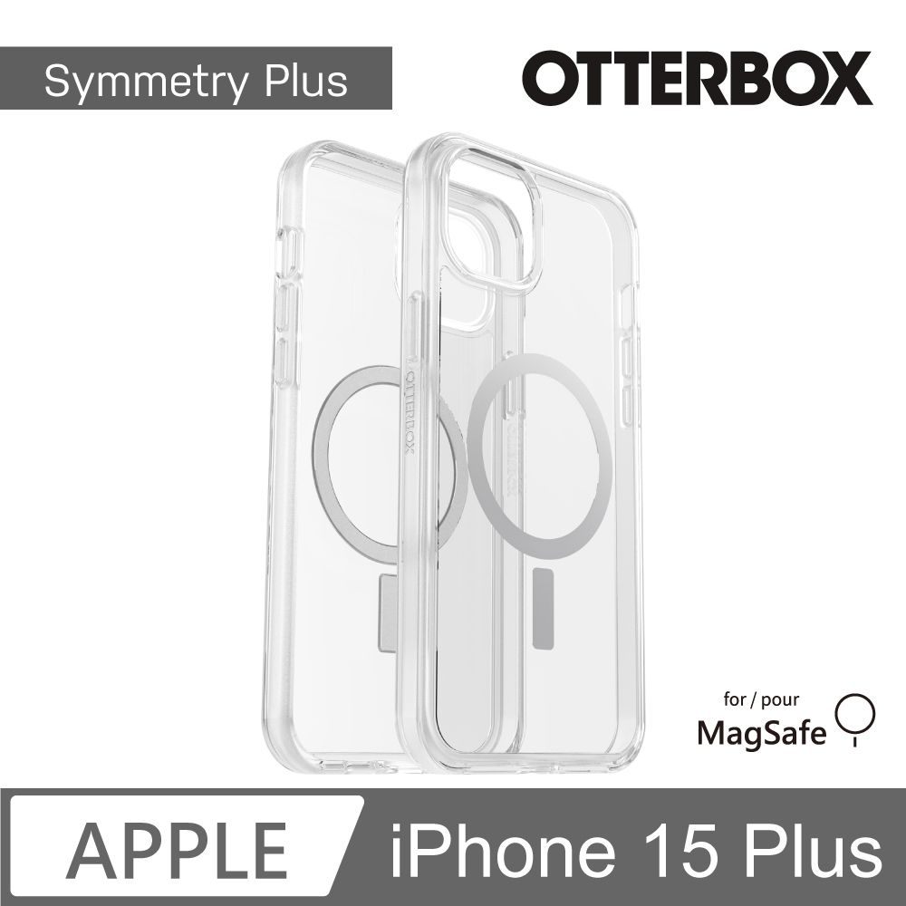 OTTERBOX   iPhone 15 Plus 6.7吋 Symmetry Plus 炫彩幾何保護殼-透明(支援MagSafe)