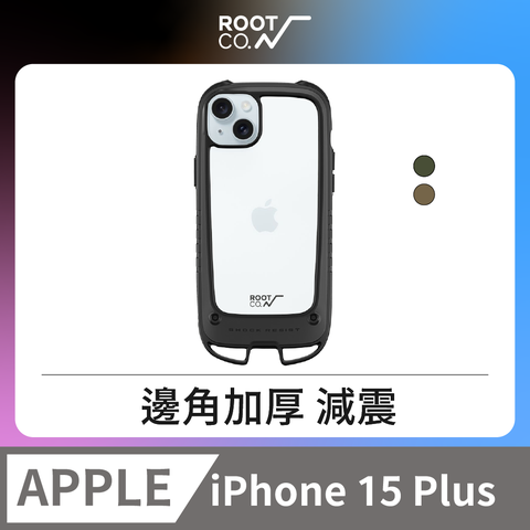 ROOT CO. 日本  iPhone 15 Plus 雙掛勾式防摔手機殼 - 共兩色