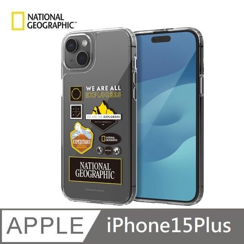 National Geographic 國家地理 Wappen Clear 透明防撞手機殼 適用 iPhone 15 Plus - 遠征/探險