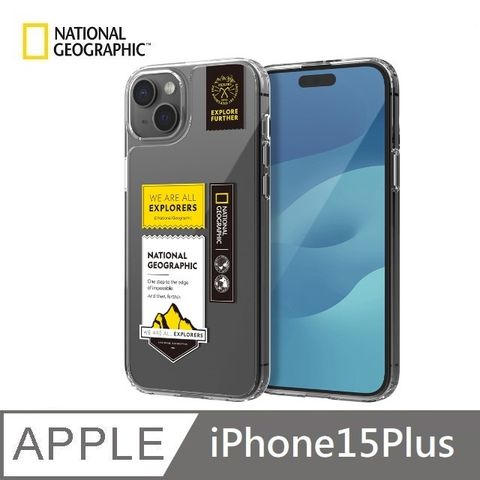 National Geographic 國家地理 Wappen Clear Case 透明防撞手機殼 適用 iPhone 15 Plus - 山脈