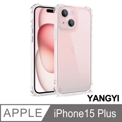 YANG YI 揚邑 iPhone 15 Plus 加厚雙料精孔電鍍金屬按鍵四角氣囊防摔二代手機殼