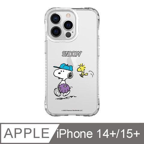 TOYSELECT 拓伊生活 iPhone 14 Plus/15 Plus 6.7吋 SNOOPY史努比 棒球捕手抗黃防摔iPhone手機殼