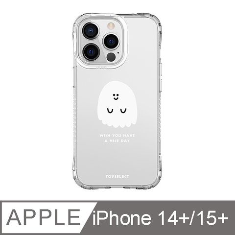 TOYSELECT 拓伊生活 iPhone 15 Plus 6.7吋 Smilie笑臉小白鬼系列抗黃防摔iPhone手機殼 一個小白鬼