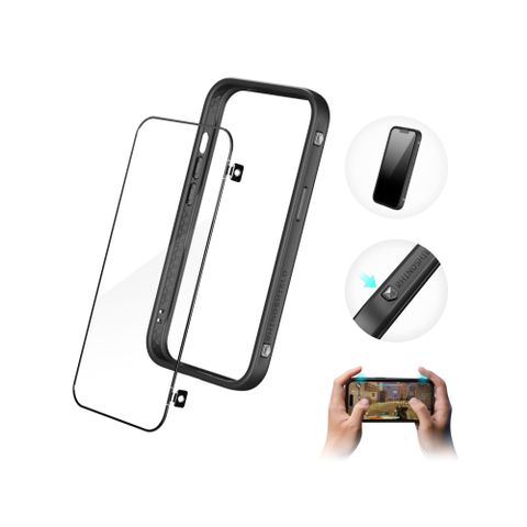 【犀牛盾】iPhone 15 Plus (6.7吋) RhinoBuff FPS 精準操控套組(電競手機殼+霧面玻璃保護貼)