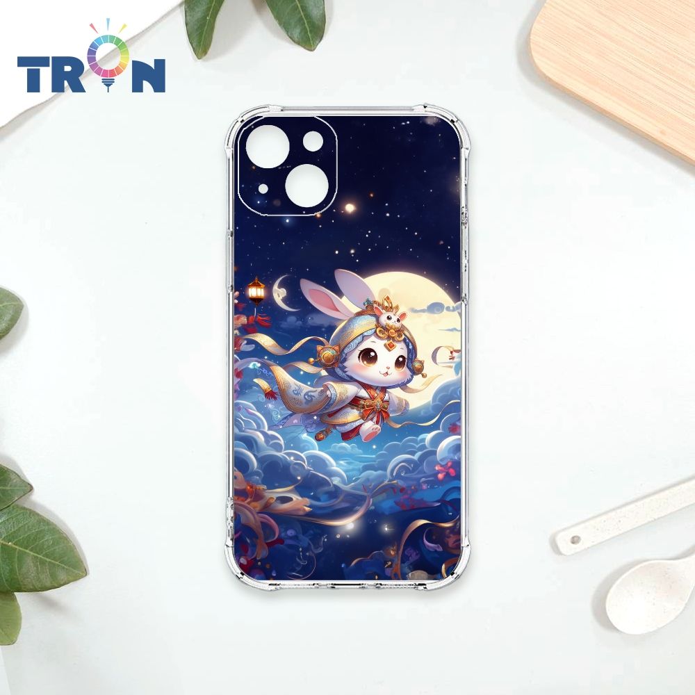  TRON IPhone 15 PLUS 古風月亮兔子 四角防摔殼 手機殼