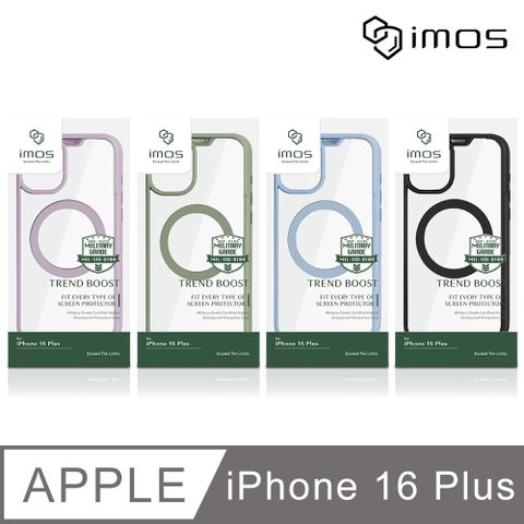 imos Apple iPhone 16 Plus 6.7吋 磁吸軍規防震保護殼(4色)