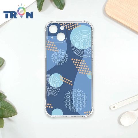 TRON IPhone 15 PLUS 日系和風圓點海波系列 四角防摔殼 手機殼