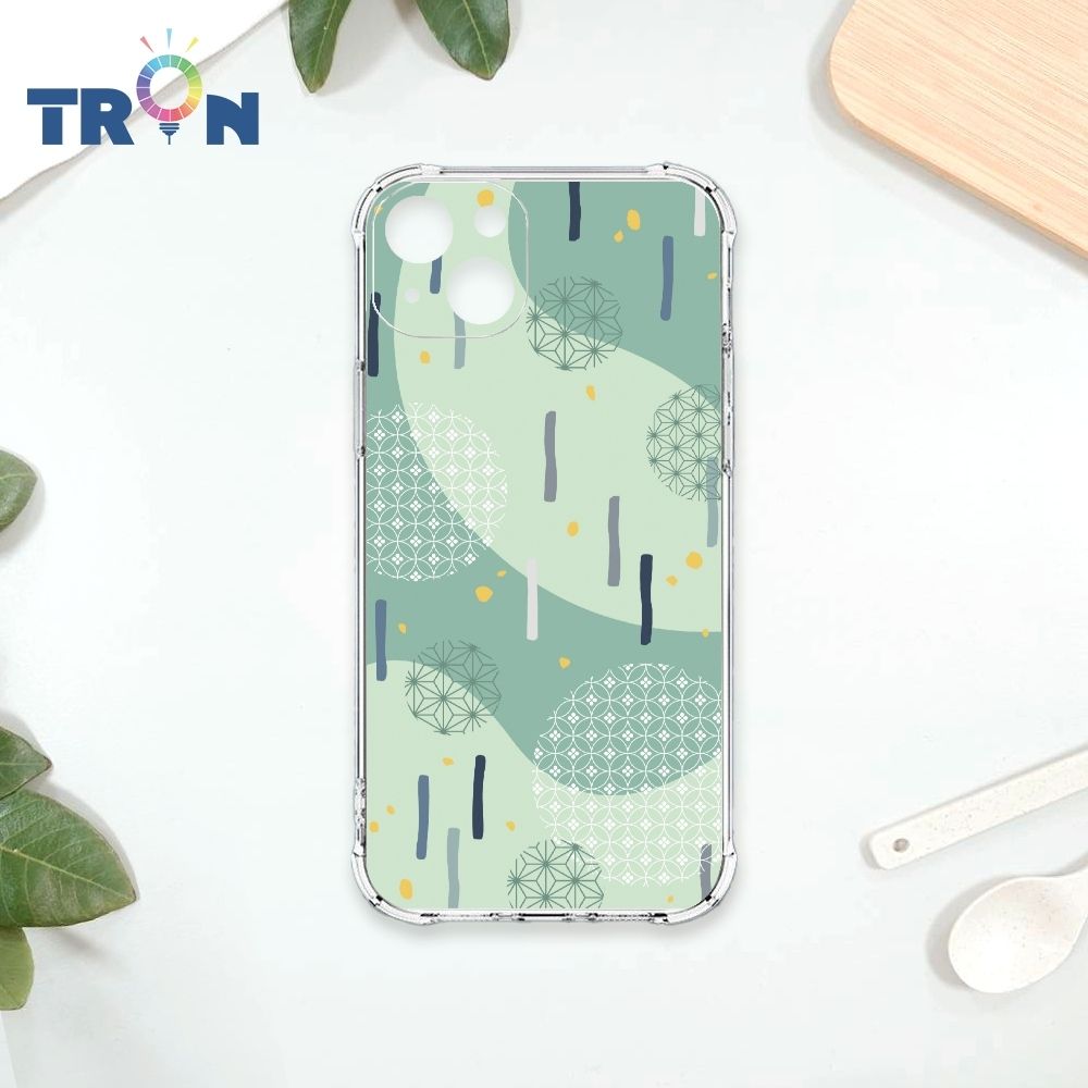  TRON IPhone 15 PLUS 日系和風圓點落雨系列 四角防摔殼 手機殼