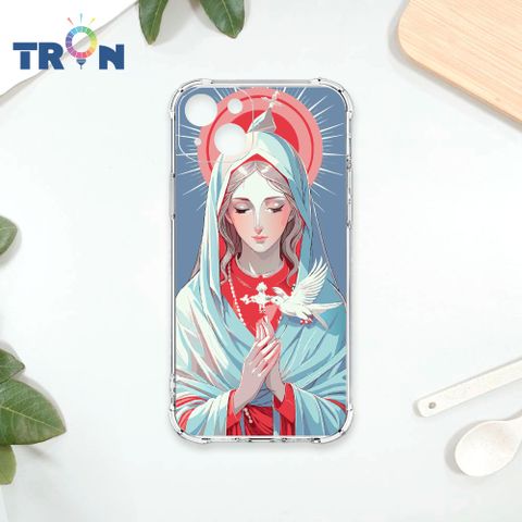 TRON IPhone 15 PLUS 聖母水彩 四角防摔殼 手機殼