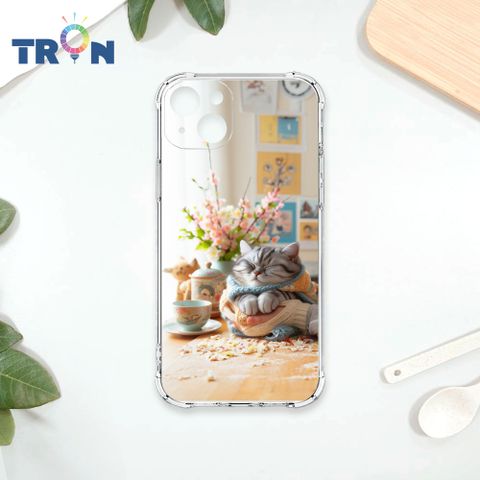 TRON IPhone 15 PLUS 貓咪下午茶系列 四角防摔殼 手機殼