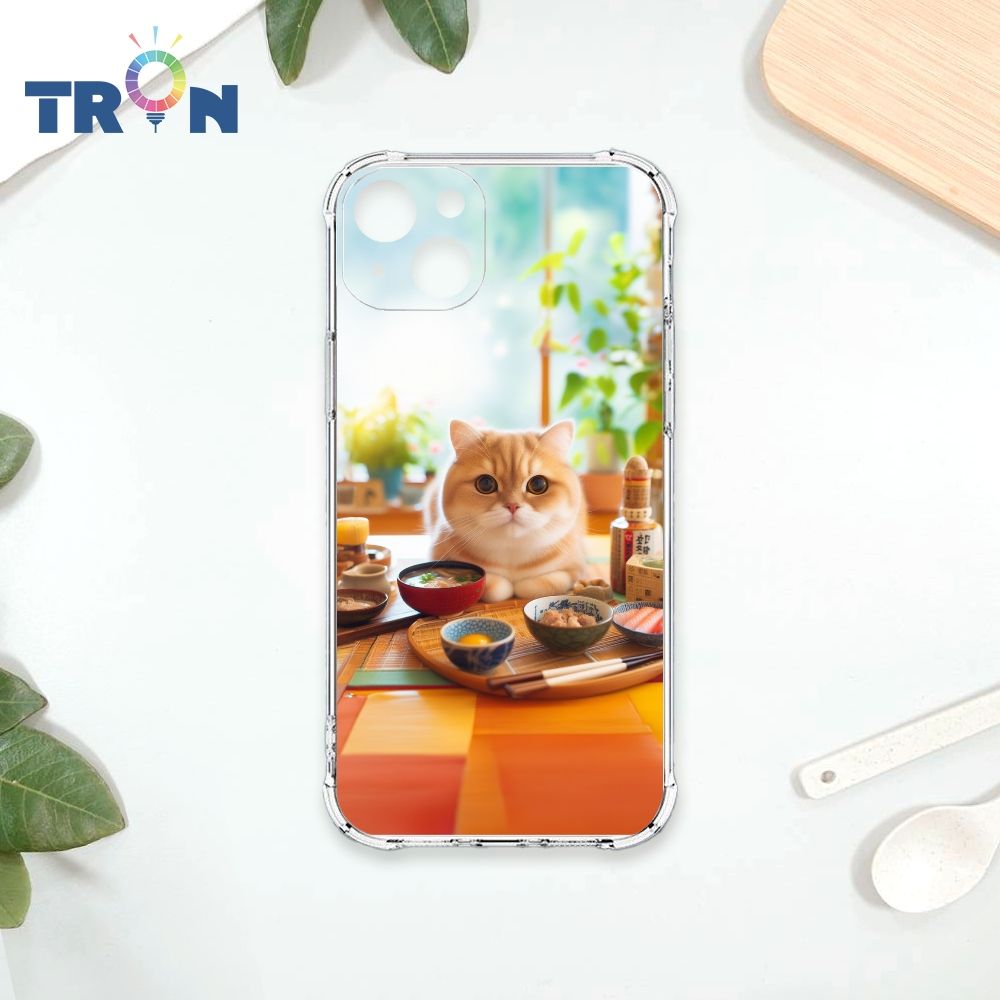  TRON IPhone 15 PLUS 貓咪下午茶系列 四角防摔殼 手機殼