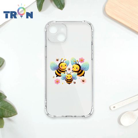 TRON IPhone 15 PLUS 3隻可愛的蜜蜂 四角防摔殼 手機殼