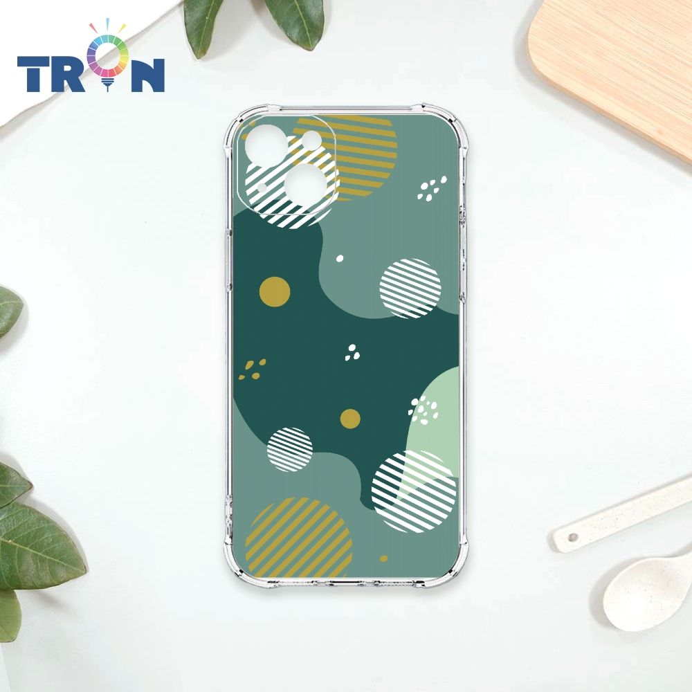  TRON IPhone 15 PLUS 和風圓點棉球系列 四角防摔殼 手機殼