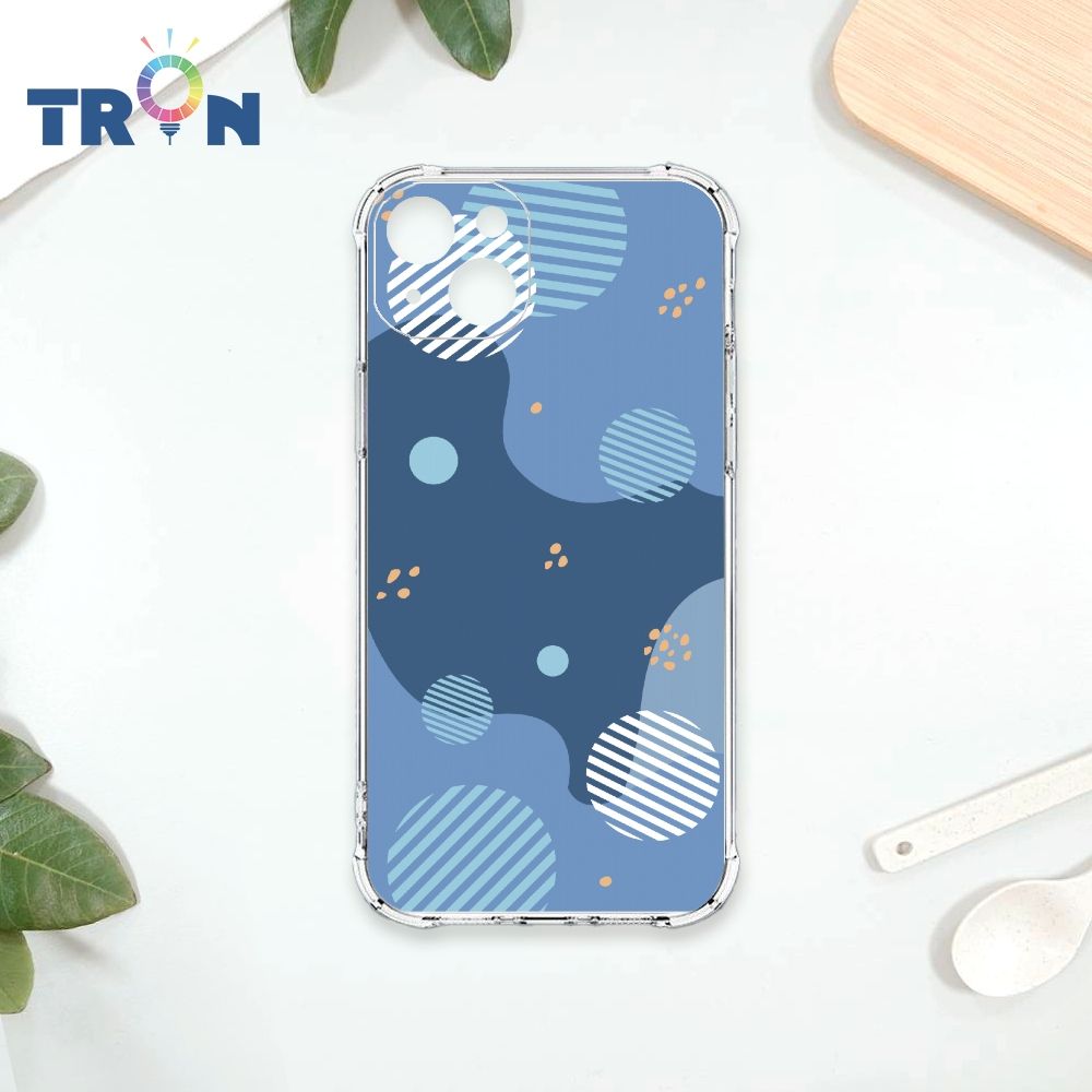  TRON IPhone 15 PLUS 和風圓點棉球系列 四角防摔殼 手機殼