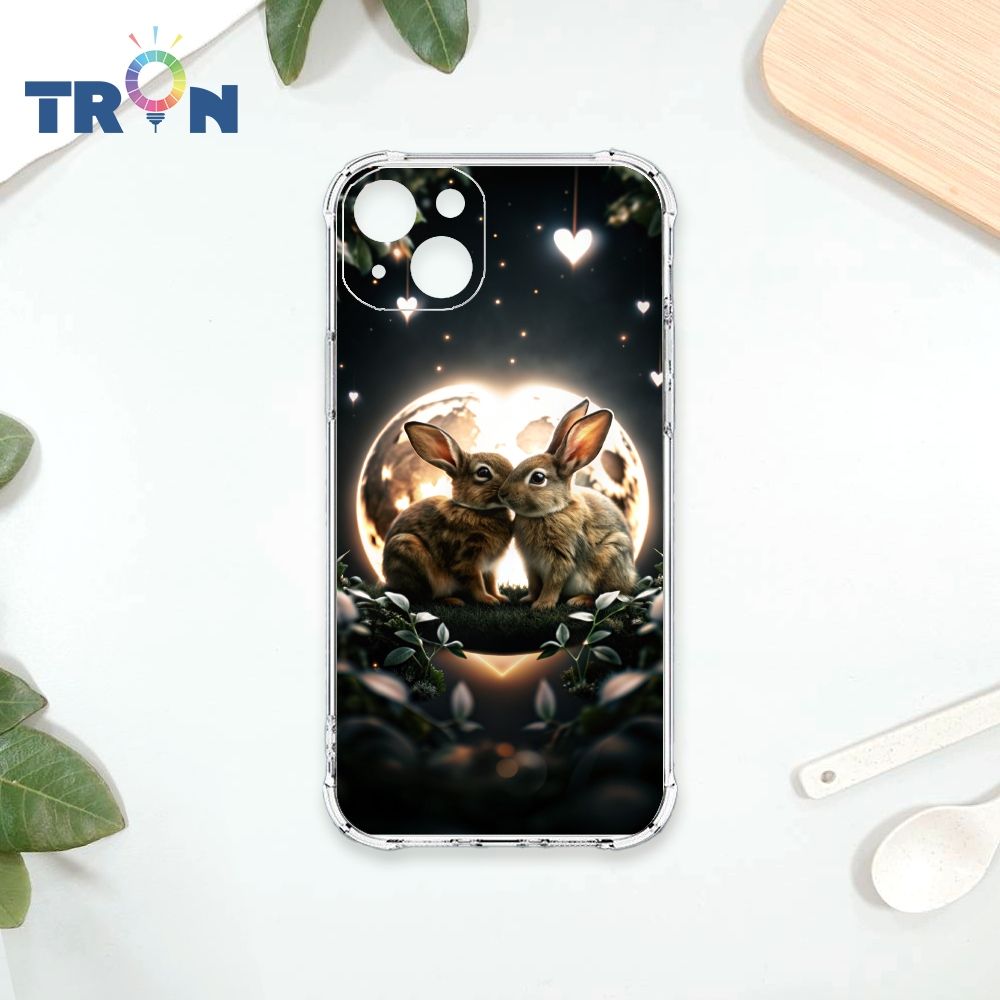  TRON IPhone 15 PLUS 月球上的兔子 四角防摔殼 手機殼