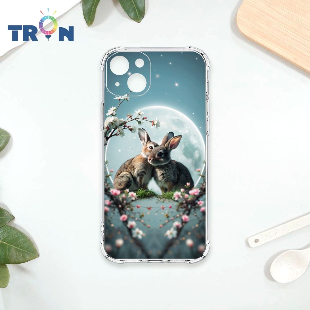  TRON IPhone 15 PLUS 月球上的兔子 四角防摔殼 手機殼