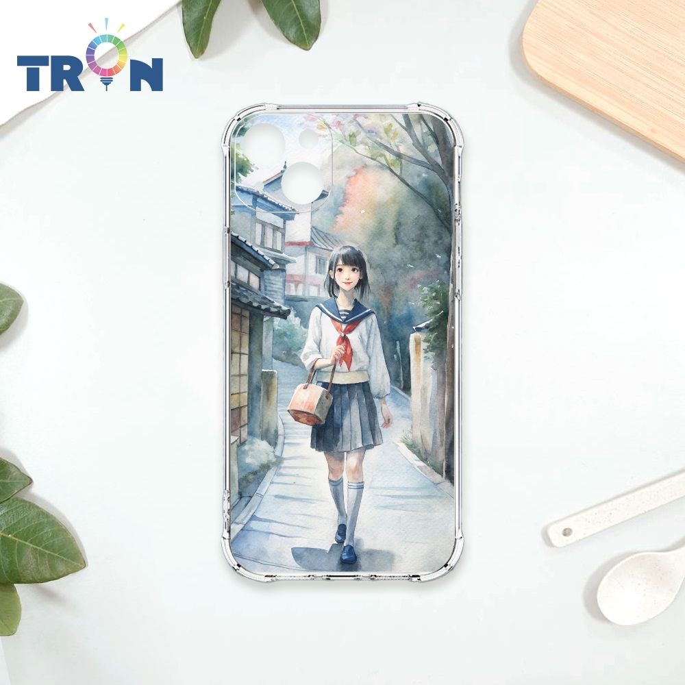  TRON IPhone 15 PLUS 水彩少女 四角防摔殼 手機殼