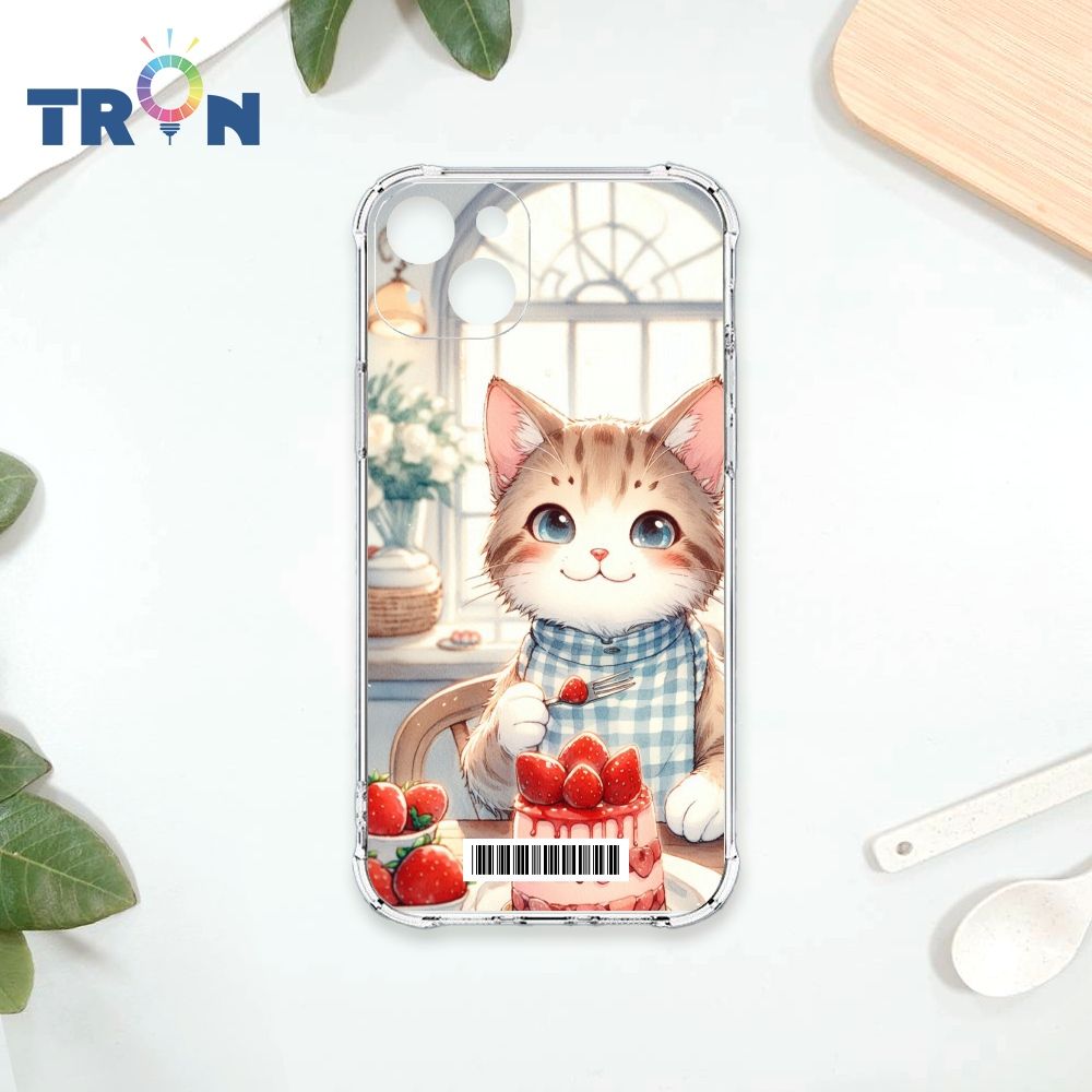  TRON IPhone 15 PLUS 貓咪美食評鑑家  載具 四角防摔殼 手機殼