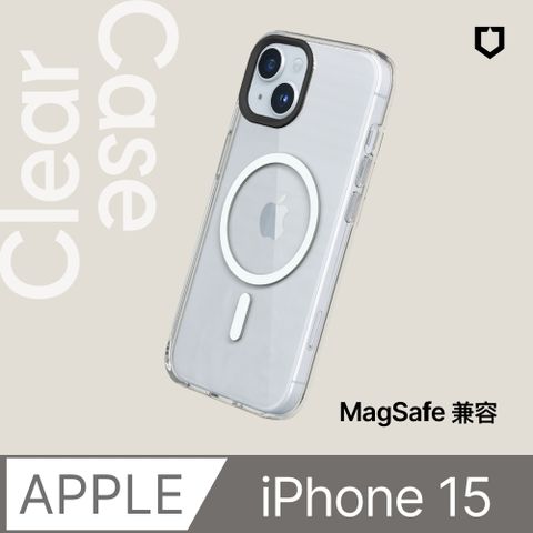 RHINOSHIELD 犀牛盾 iPhone 15 (6.1吋) Clear(MagSafe 兼容)超強磁吸透明防摔手機殼(抗黃終生保固)