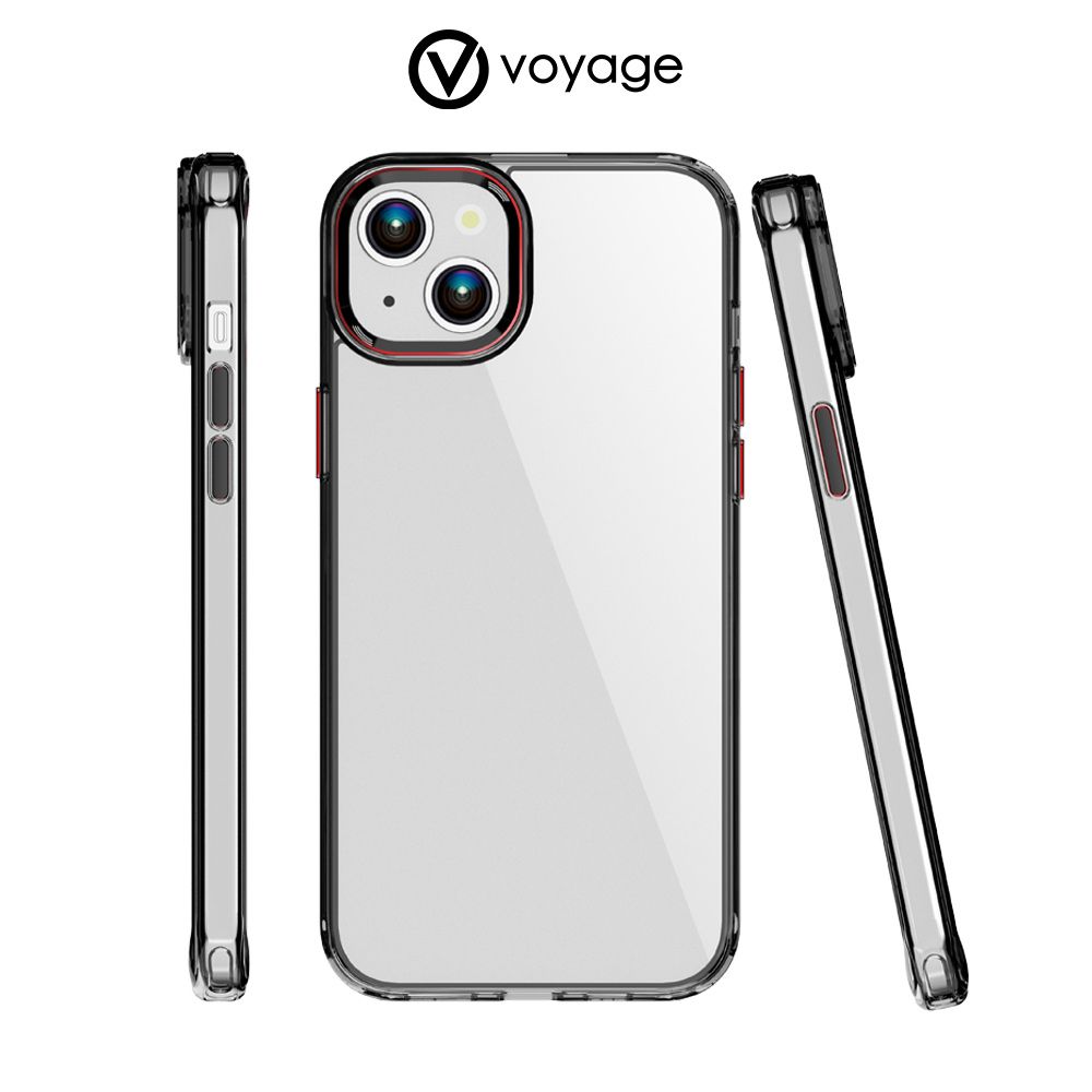 VOYAGE 抗摔防刮保護殼-Pure Frame-透黑-iPhone 15 (6.1)