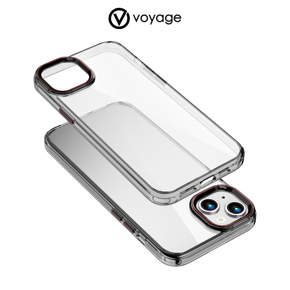 VOYAGE 抗摔防刮保護殼-Pure Frame-透黑-iPhone 15 (6.1)