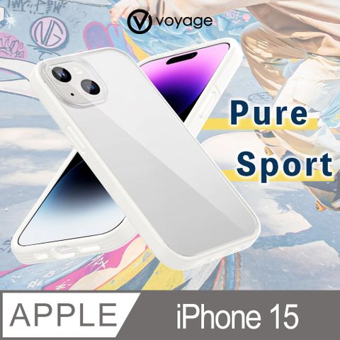 VOYAGE 超軍規防摔保護殼-Pure Sport 純白-iPhone 15 (6.1)