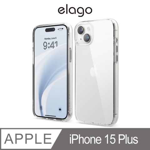 Elago iPhone 15 Plus 6.7吋 Hybrid全覆式透明手機殼