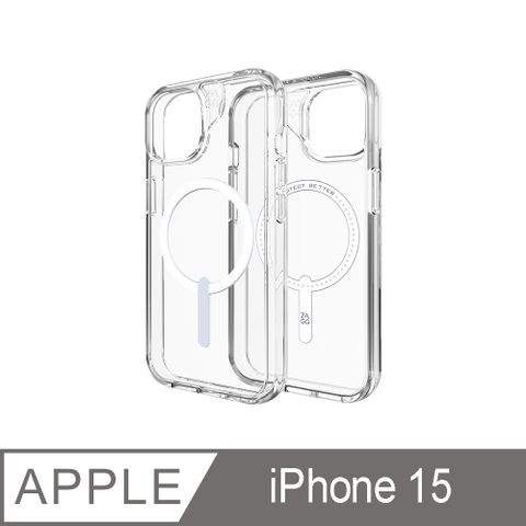 ZAGG iPhone 15 水晶透明磁吸款-石墨烯防摔保護殼