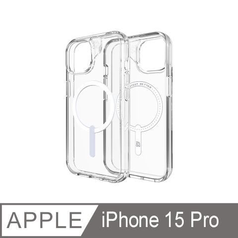 ZAGG iPhone 15 Pro 水晶透明磁吸款-石墨烯防摔保護殼