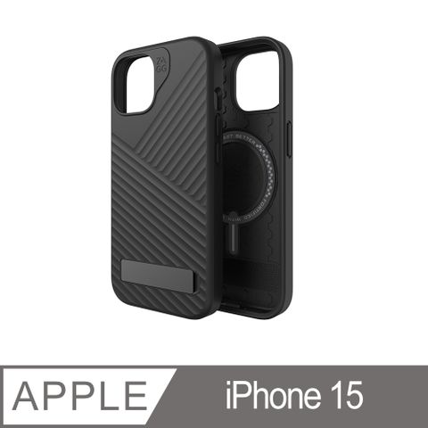 ZAGG iPhone 15 迪納利支架磁吸款-石墨烯防摔保護殼 黑色