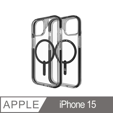 ZAGG iPhone 15 聖塔克魯茲磁吸款-石墨烯防摔保護殼 黑色