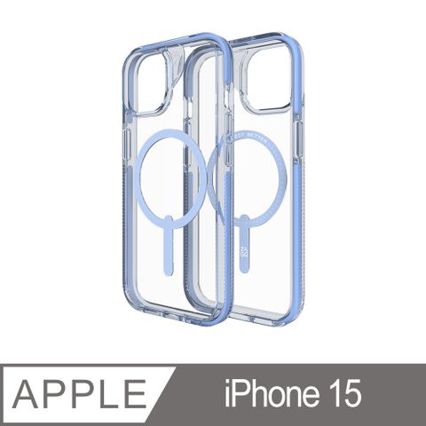 ZAGG iPhone 15 聖塔克魯茲磁吸款-石墨烯防摔保護殼 藍色
