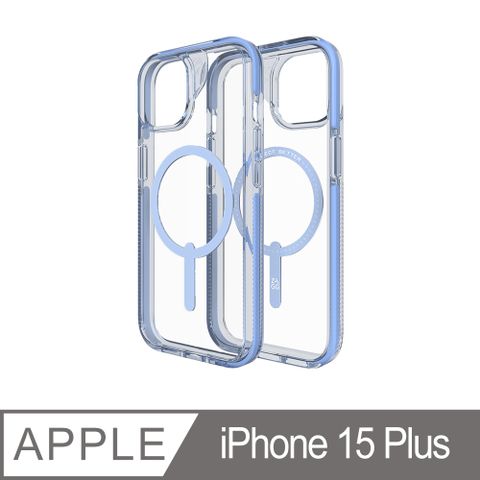 ZAGG iPhone 15 Plus 聖塔克魯茲磁吸款-石墨烯防摔保護殼 藍色