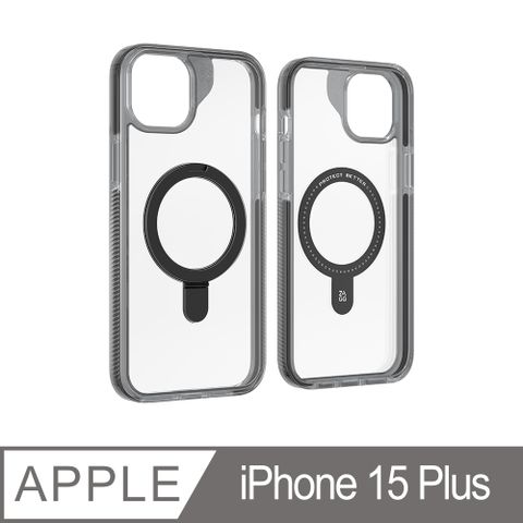 ZAGG iPhone 15 Plus 聖塔克魯茲磁吸環支架款-石墨烯防摔保護殼