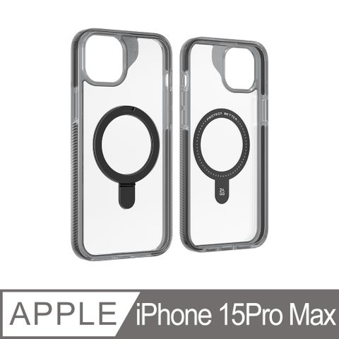 ZAGG iPhone 15 Pro Max 聖塔克魯茲磁吸環支架款-石墨烯防摔保護殼