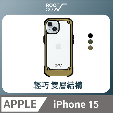 日本 ROOT CO. iPhone 15 透明背板防摔手機殼 - 共三色