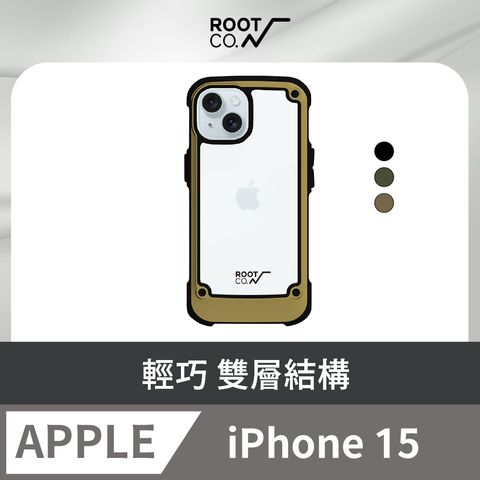 日本 ROOT CO. iPhone 15 透明背板防摔手機殼 - 共三色