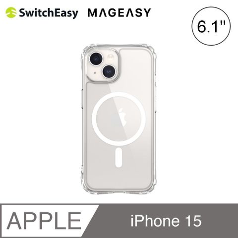 MAGEASY SwitchEasy ATOMS M iPhone 15 6.1吋 超軍規防摔透明保護殼(支援MagSafe)