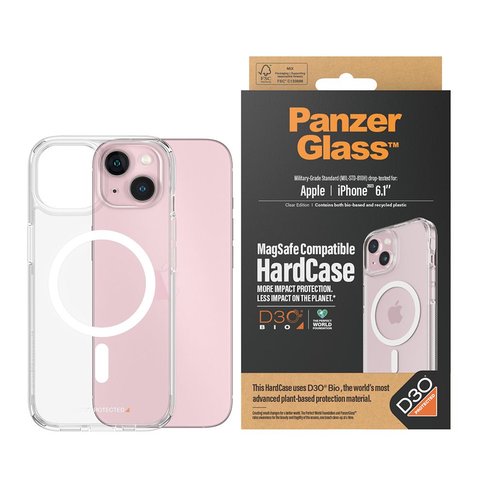 PanzerGlass  iPhone 15 6.1吋 HardCase 能量吸收材料D3O磁吸漾透防摔殼