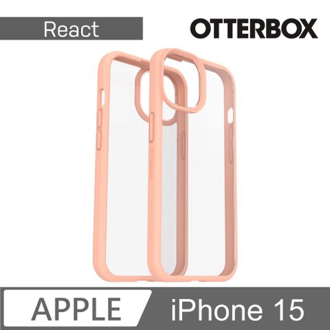 OTTERBOX iPhone 15 6.1吋 React 輕透防摔殼 (橙透)