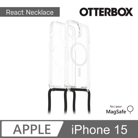 OTTERBOX   iPhone 15 6.1吋 ReactNecklace 簡約掛繩輕透防摔殼(透明)