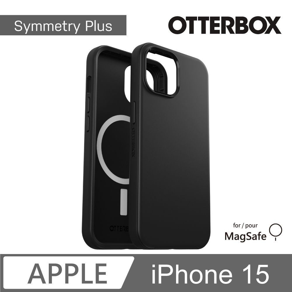 OTTERBOX   iPhone 15 6.1吋 Symmetry Plus 炫彩幾何保護殼-黑(支援MagSafe)