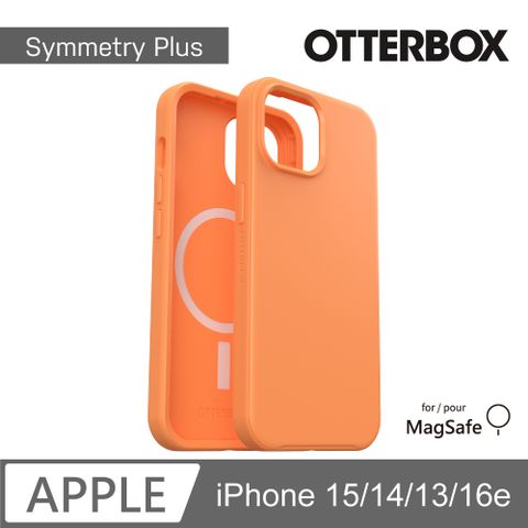 OTTERBOX   iPhone 15/14/13/16e 6.1吋 Symmetry Plus 炫彩幾何保護殼-橙(支援MagSafe)