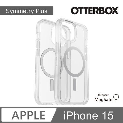 OTTERBOX iPhone 15 6.1吋 Symmetry Plus 炫彩幾何保護殼-透明(支援MagSafe)