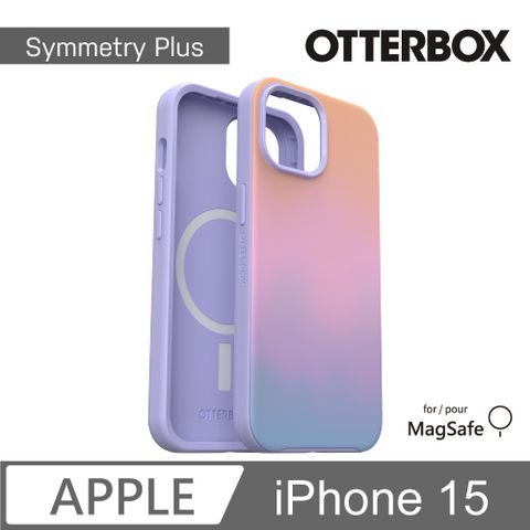 OTTERBOX iPhone 15 6.1吋 Symmetry Plus 炫彩幾何保護殼-晚霞(支援MagSafe)