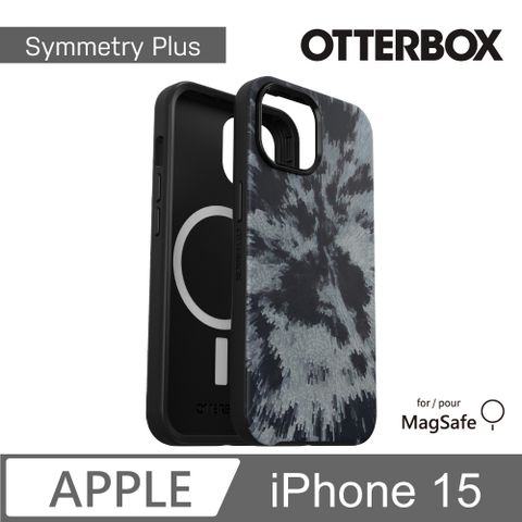 OTTERBOX iPhone 15 6.1吋 Symmetry Plus 炫彩幾何保護殼-幻影黑(支援MagSafe)