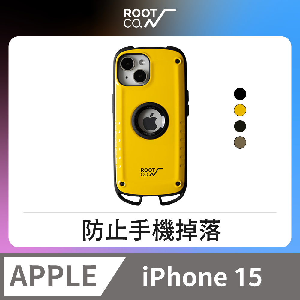 ROOT CO. 日本  iPhone 15 下掛勾式防摔手機殼 - 共四色